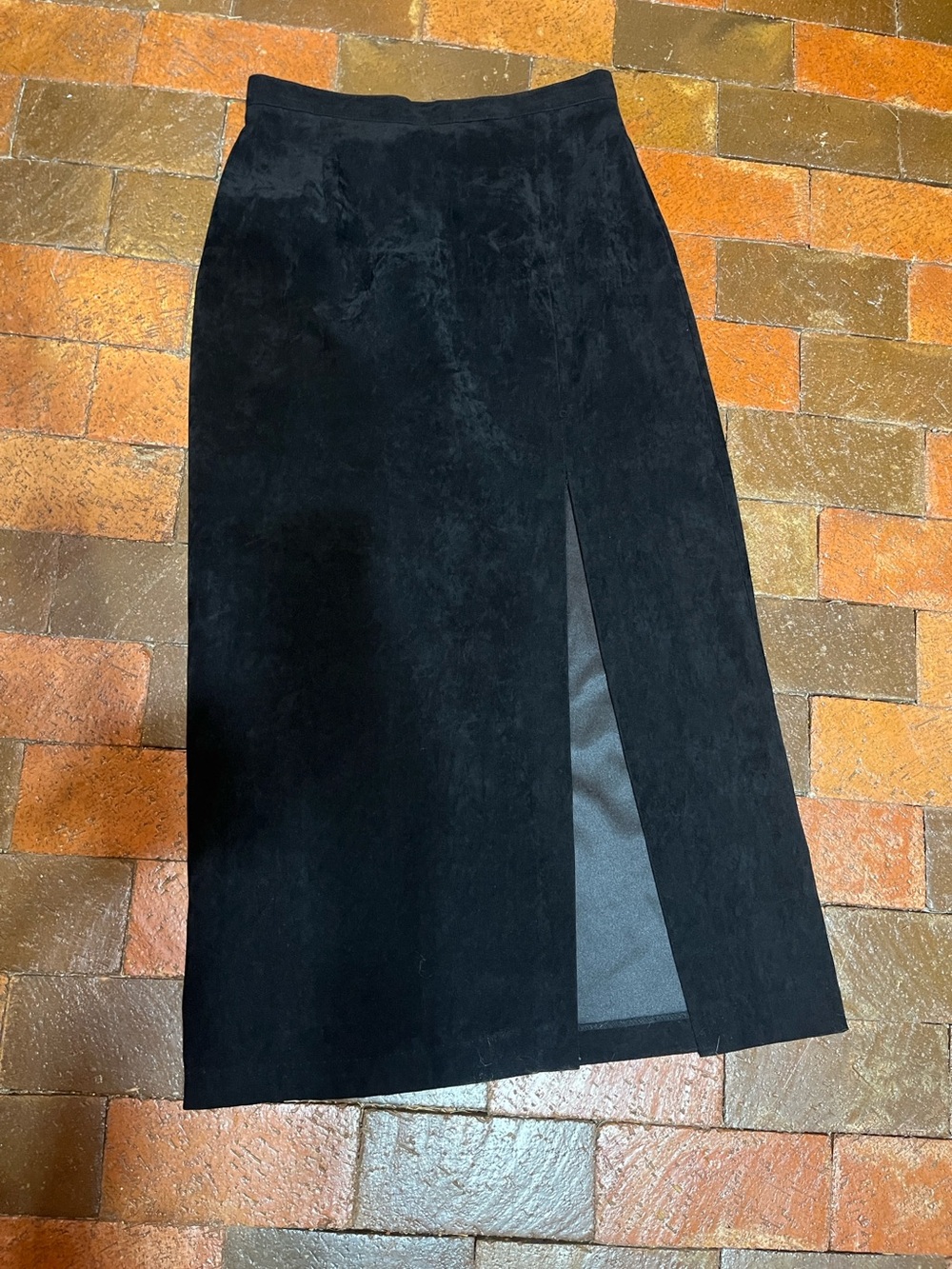 DAVID PAUL SKIRT 12 FAUX SUEDE Midi Black 2137